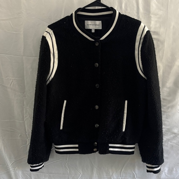Cupcakes and cashmere Black and White Varsity Jacket - Picture 2 of 4